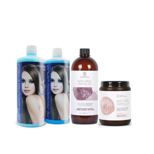 KIT KERA FRUIT Cera Fría Marroquí + KIT Post Alisado Natural Impulse 1000ml