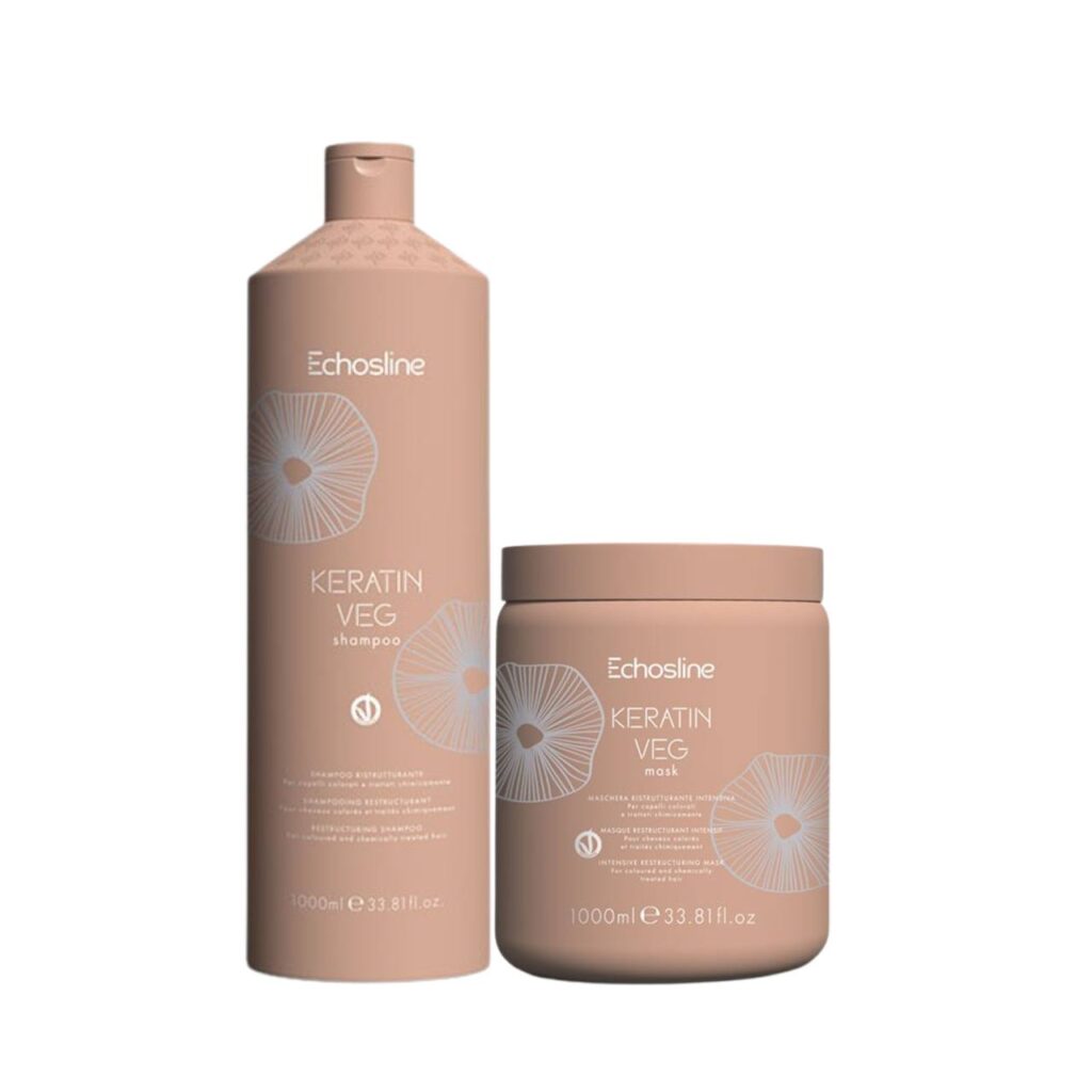 kit post KIT Mascarilla Capilar y Champú KERATIN VEG 1000ml