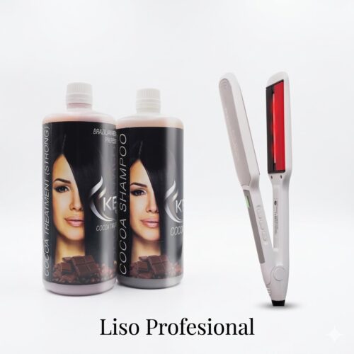 Magnífico Combo Keratina KeraFruit Cocoa 1L + Plancha Profesional Infrarrojos