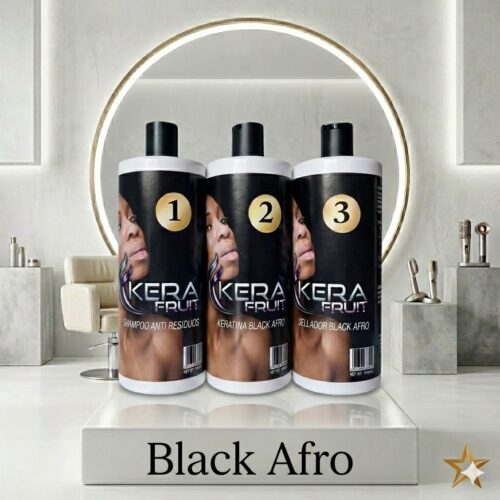 1 KIT de Keratina KERA FRUIT BLACK AFRO (Ultra Alisante)