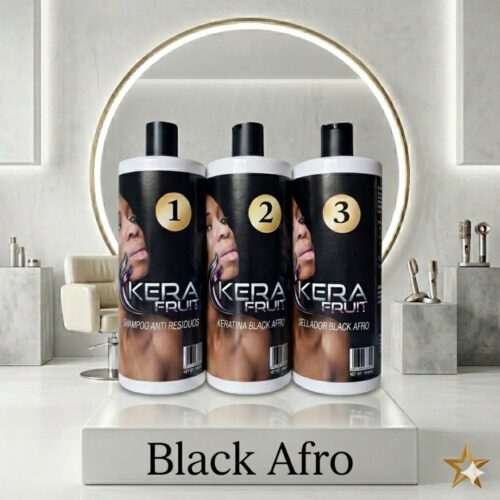 1 KIT de Keratina KERA FRUIT BLACK AFRO (Ultra Alisante)