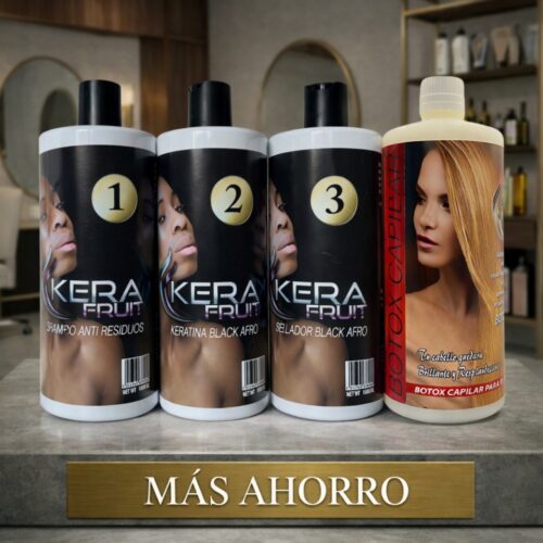 COMBO Keratina Black Afro + Botox Capilar KERA FRUIT