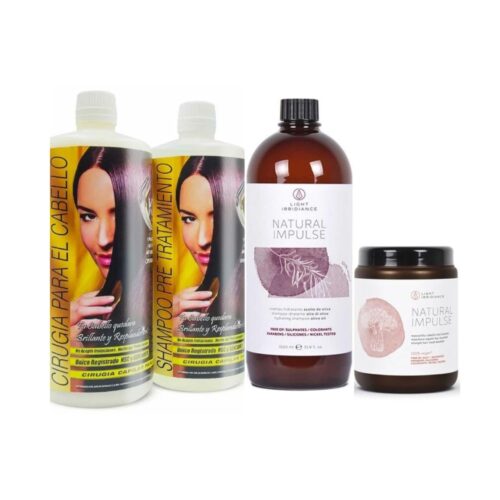 Combo Cirugía Capilar GOLD 1L + KIT Post Alisado Natural Impulse
