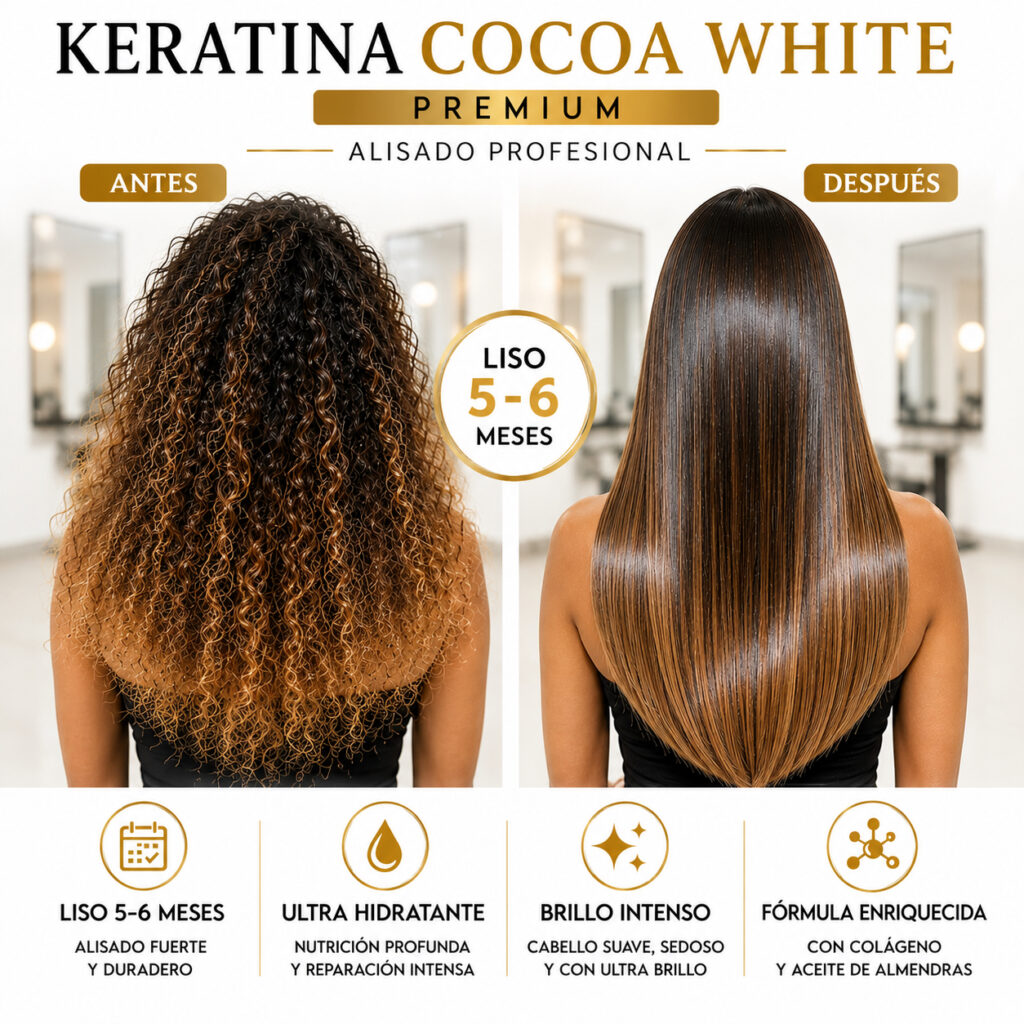 Oferta KIT Keratina Cocoa WHITE PREMIUM + KIT Post Alisado