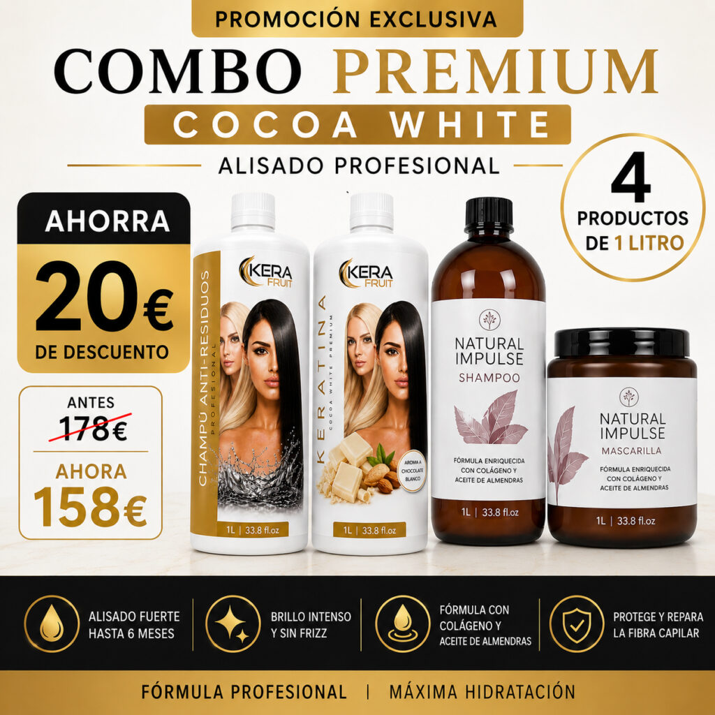 Oferta KIT Keratina Cocoa WHITE PREMIUM + KIT Post Alisado